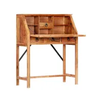 petit bureau secrétaire en bois brut d'acacia - 90 cm 248098