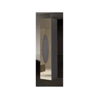 colonne de salle de bain suspendue moderne lia anthracite avec inserts en verre miroir bronze