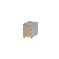 caisson de bureau 3 tiroirs bois - etienne - l 42 x l 60 x h 60 cm - neuf