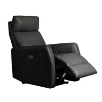 fauteuil de relaxation électrique cuir gris dolga