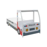 vidaxl lit voiture de police avec matelas pour enfants 90x200cm 7 zone 278787