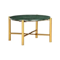 table basse vert 60x60x35 cm pierre véritable et texture marbre