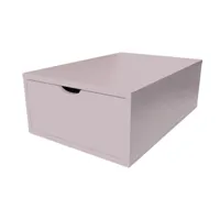 cube de rangement bois 75x50 cm + tiroir  violet pastel cube75t-vip