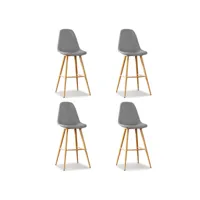 designetsamaison - lot de 4 chaises hautes patchwork - kliff c-kliff03