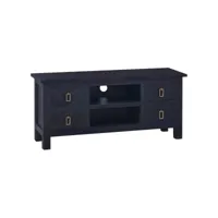 meuble tv café noir clair 100x30x45 cm bois d'acajou massif