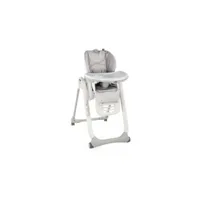chicco chaise haute polly 2 start - 4 roues happy silver chi807920534