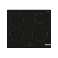 bosch - table de cuisson induction 60cm 4 feux 4600w noir  pue61rbb5e - série 4