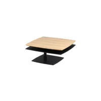 table basse bois-noir - flamb - l 85 x l 85 x h 40 cm - neuf