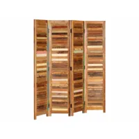 paravent séparateur de pièce cloison de séparation décoration meuble bois de récupération massif 170 cm helloshop26 0802070