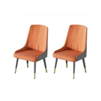 chaises salle manger lot de 2 chaise de cuisine orange