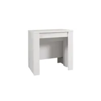 table console extensible blanc baku 78x54 - 252x h78 cm