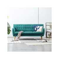 canapé à 3 places，canapé convertible，banquette sofa pour salon revêtement en tissu 172x70x82 cm vert cniw345858