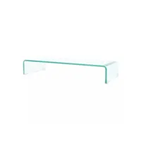 meuble télé buffet tv télévision design pratique pour moniteur 80 cm verre transparent helloshop26 2502221