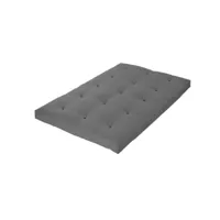 matelas 160 x 200 - futon - 15 cm - ferme et equilibre - gris clair gris clair