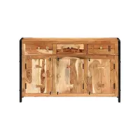 buffet, bahut, meuble de rangement 120x35x75 cm bois d'acacia solide pwfn30581