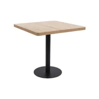 table de bistro table de jardin  table de bar marron clair 80x80 cm mdf meuble pro frco78921