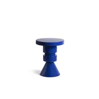 table d'appoint en métal avec finition satinée bleu prusse bennet