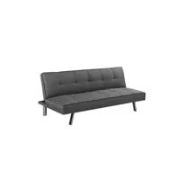 sofa convertible 175 x 83-97 x 38-74 cm - gris 3685