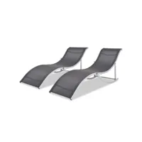 lot de deux chaises longues pliantes aluminium et textilène helloshop26 02_0011961