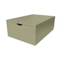 cube de rangement bois 75x50 cm + tiroir  taupe cube75t-t