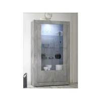 vitrine samantha 2 portes béton 110x191 cm azura-11995