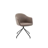 kooij - chaise de bureau en tissu et métal - couleur - taupe