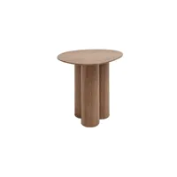 table d'appoint design bois foncé noyer l44 cm hollen