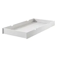 vipack erik tiroir lit gigogne en bois laqué blanc l199 x h18,5 x p94 cm errb9014