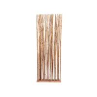 paravent avec socle en bois + 68 tiges en bambou - longueur 66 x profondeur 14 x hauteur 180 cm