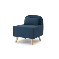 fauteuil sarah en tissu bleu