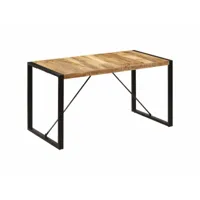 table de salon salle à manger design 140 cm bois de manguier massif helloshop26 0902146