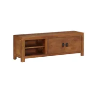 meuble tv  banc tv armoire de rangement 120x40x30 cm bois de manguier massif meuble pro frco32889