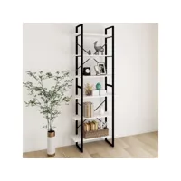 vidaxl armoire haute blanc 80x30x210 cm bois de pin solide