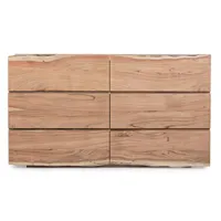 meuble de rangement 6 tiroirs bois d'acacia denia 142 cm