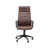 chaise de bureau labora haute marron foncé kare design
