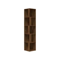 armoire d'angle chêne marron 33x33x164,5 cm bois d'ingénierie
