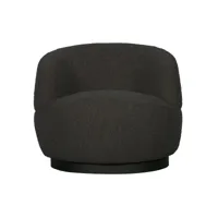woolly - fauteuil en tissu bouclette - couleur - gris anthracite 800037-z