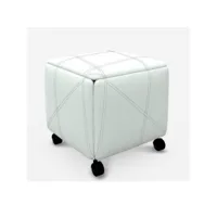 pouf transformable cubix polyuréthane enduit blanc 20101008531