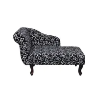 fauteuil scandinave chaise longue charge 110 kg noir et charge 110 kg blanc tissu ,104x51x69,5cm