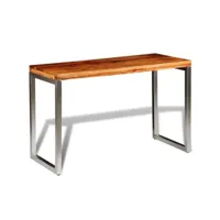 table de salon salle à manger design et pieds en acier bois massif de sesham helloshop26 0902223