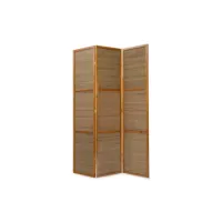 paravent bois brun en bambou 4 pièces 200cmx130 873