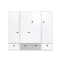 armoire 4 p colorflex white-p grey