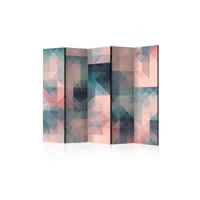 paravent 5 volets - pixels (green and pink) ii [room dividers] a1-paraventtc0384