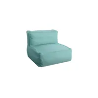 fauteuil d'extérieur tissu bleu azur - ricchi - l 70 x l 80 x h 64 cm - neuf
