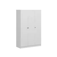 armoire 3 portes kuta l135xh190cm bois blanc