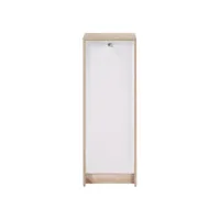 classeur à rideau chêne rideau noir ou blanc 5 niches l 37.8 h 103.8 p 38.4 cm - coloris: blanc boost105cnb