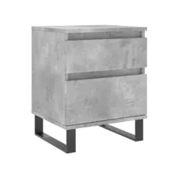 table de chevet gris béton 40x35x50 cm bois d’ingénierie