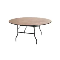 table pliante ronde en bois 10 places 170cm buffet traiteur