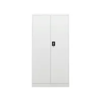 armoire de rangement, armoire à casiers blanc 90x40x180 cm acier lpw9833 meuble pro
