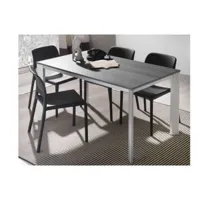 table repas extensible tecno 130 x 80 cm en polymère gris et aluminium. 20100836753